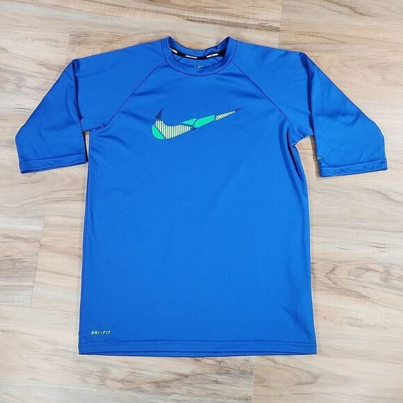 🦋Nike Blue Elbow Sleeve UPF 40+ Swim Top Large